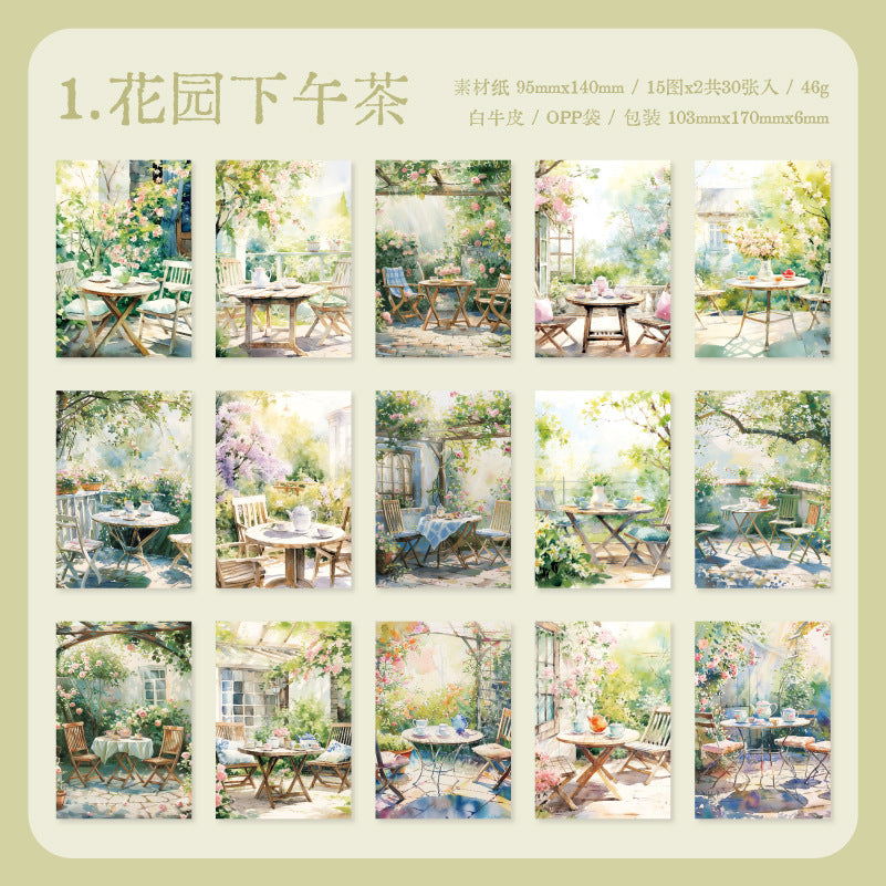 30PCS paper pack Landscape Diary (P072801)