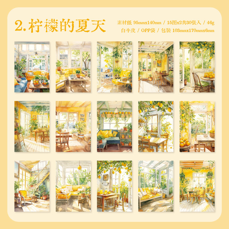 30PCS paper pack Landscape Diary (P072801)