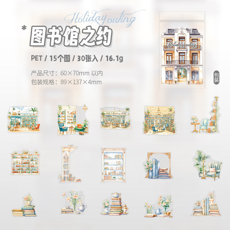 30pcs holiday sticker pack (S25050501)