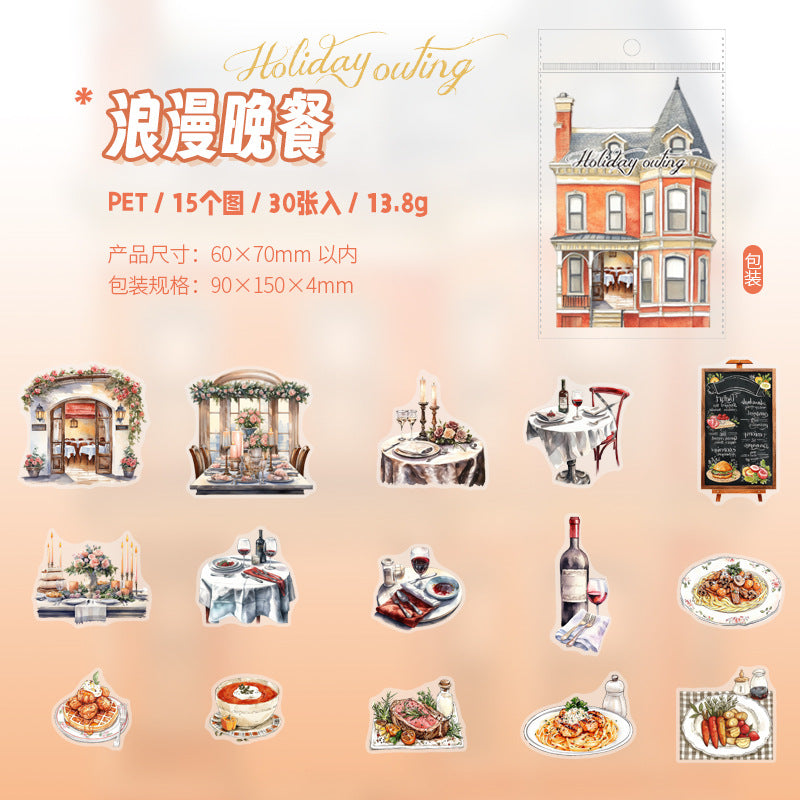 30pcs holiday sticker pack (S25050501)