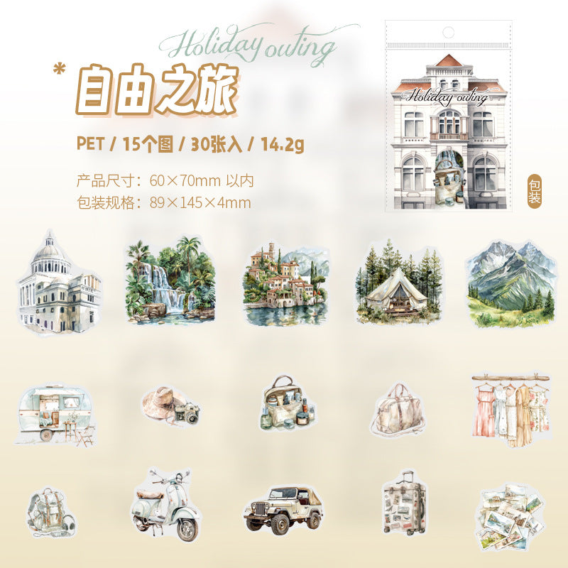 30pcs holiday sticker pack (S25050501)