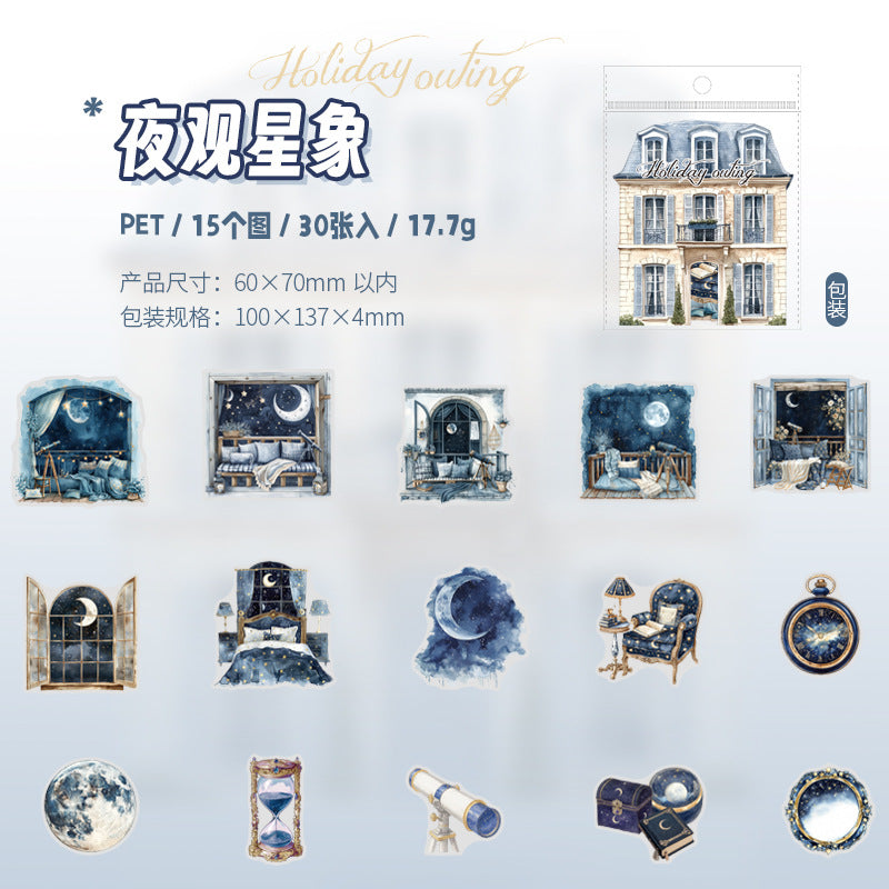 30pcs holiday sticker pack (S25050501)
