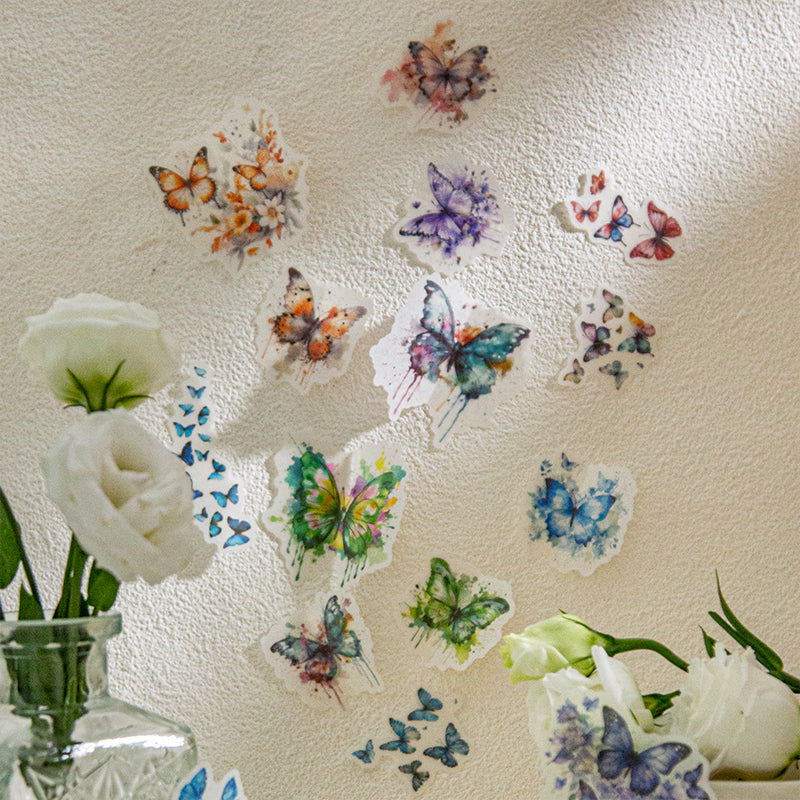 20pcs sticker pack Butterfly blossoms (S073001)