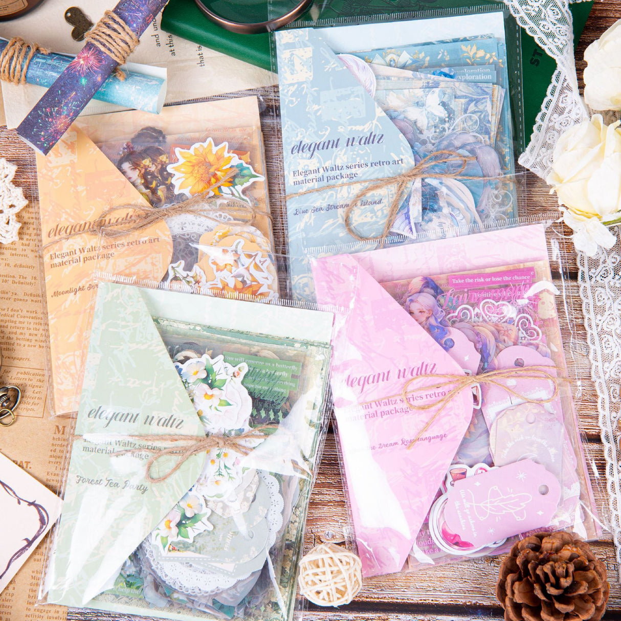 130pcs paper+sticker pack Elegant Waltz (p080108)