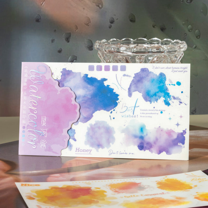 2pcs transfer sticker Watercolor (s080604)