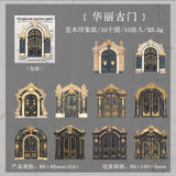10pcs vintage window card sticker pack (S25050502)