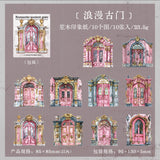10pcs vintage window card sticker pack (S25050502)