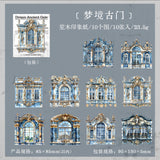 10pcs vintage window card sticker pack (S25050502)