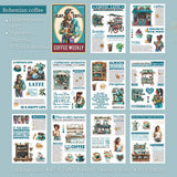 20 pcs sticker book Coffee Week Series in 4 styles(TZB07182)