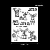 1 clear christmas deer stamp (z112610)