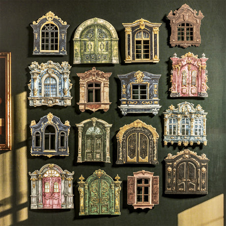 10pcs vintage window card sticker pack (S25050502)