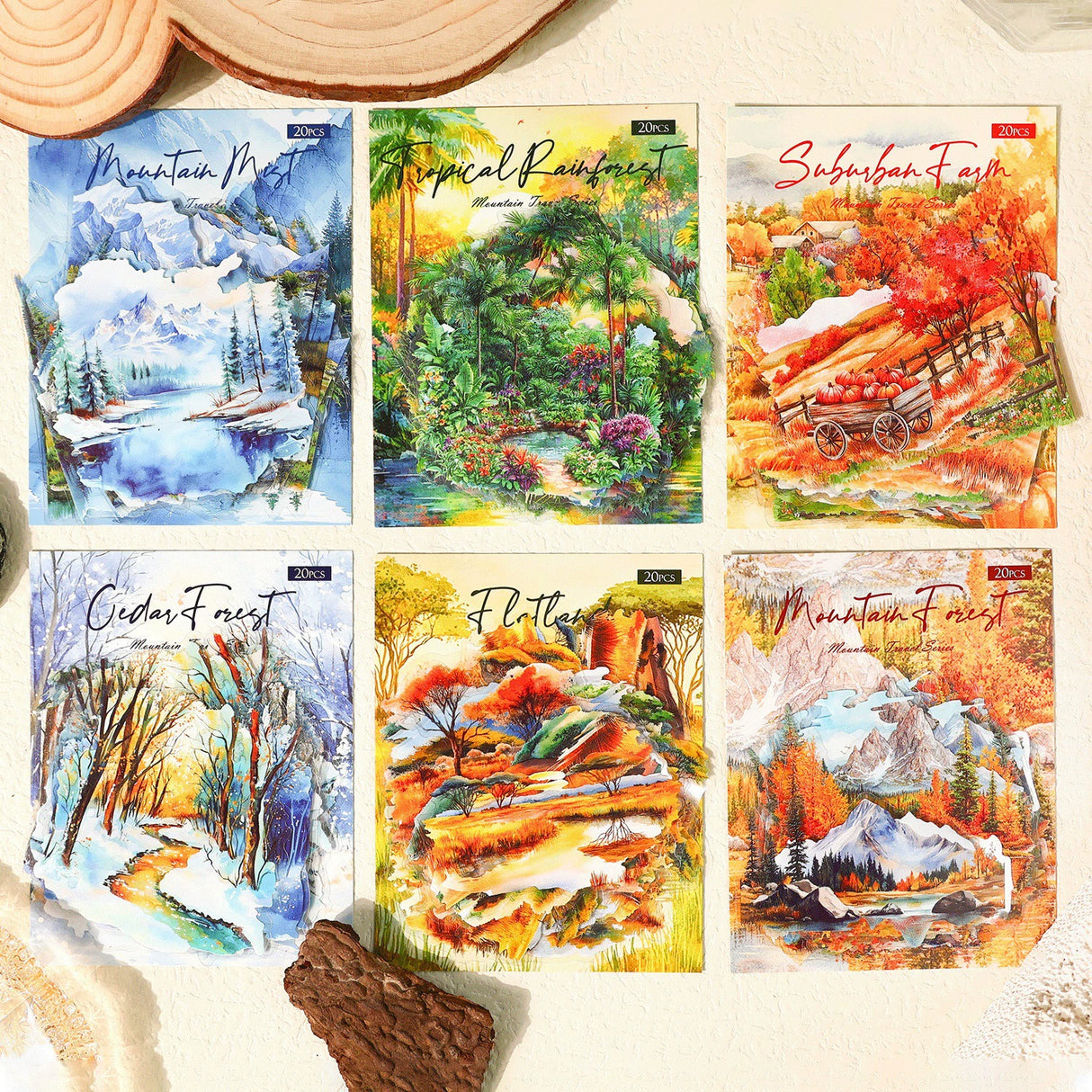20pcs trees sticker pack (S25031702)