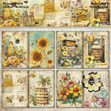 8pcs A5 size flower bee paper pack (p113006)