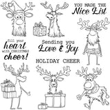 1 clear christmas deer stamp (z112610)