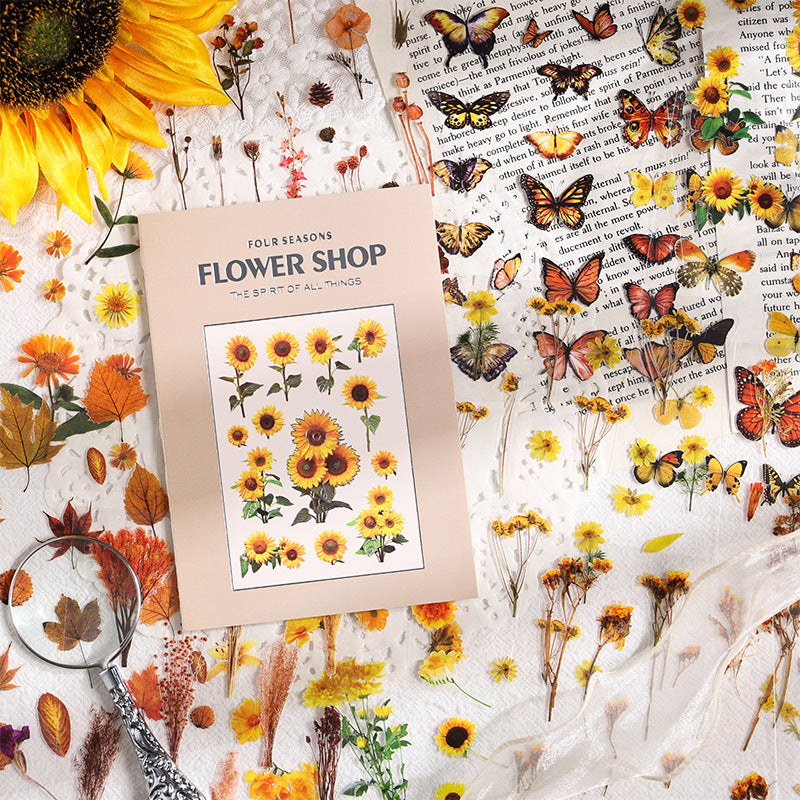 20pcs sticker book Flower Series (TZB081415)