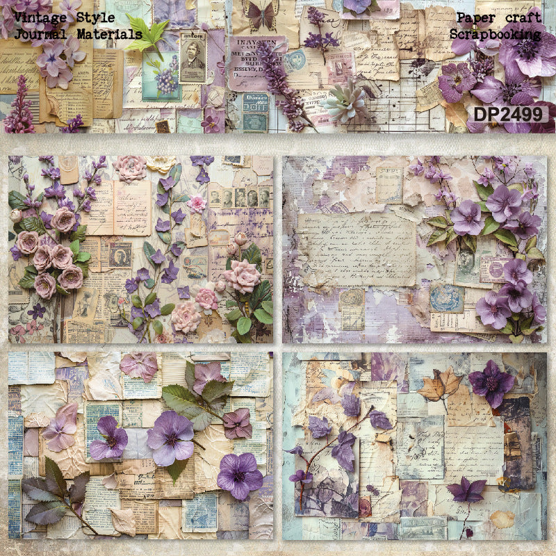 8pcs A5size flower paper pack（p113003-1）