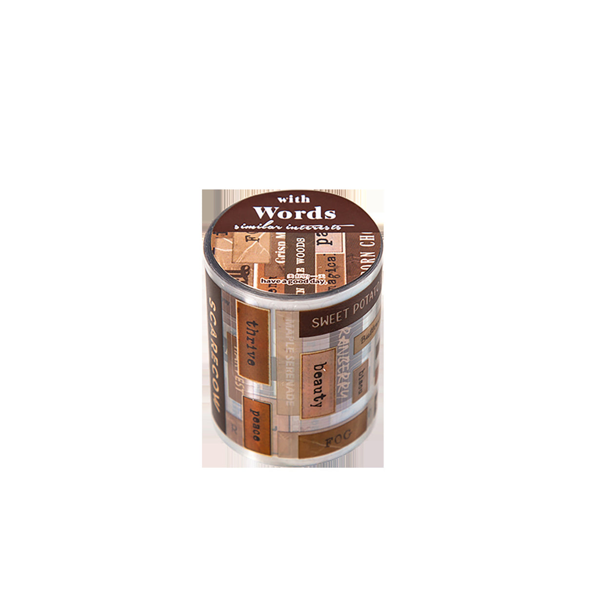 1 roll words PRE-CUT PET tape (T25040801)