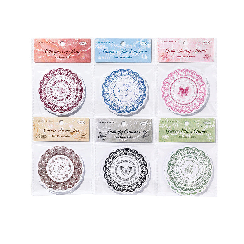 20pcs Lace  sticker pack（S121006）