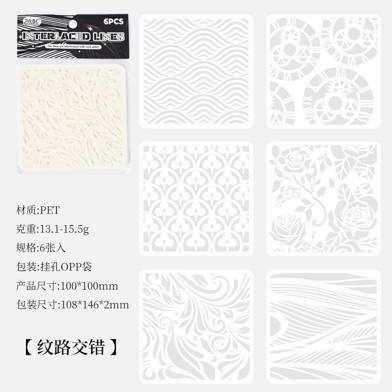 6pcs stencil (B092305)