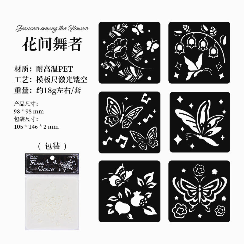 6pcs stencil (B092308)