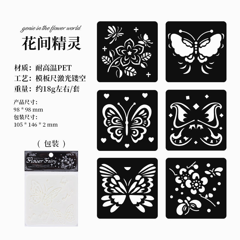 6pcs stencil (B092308)