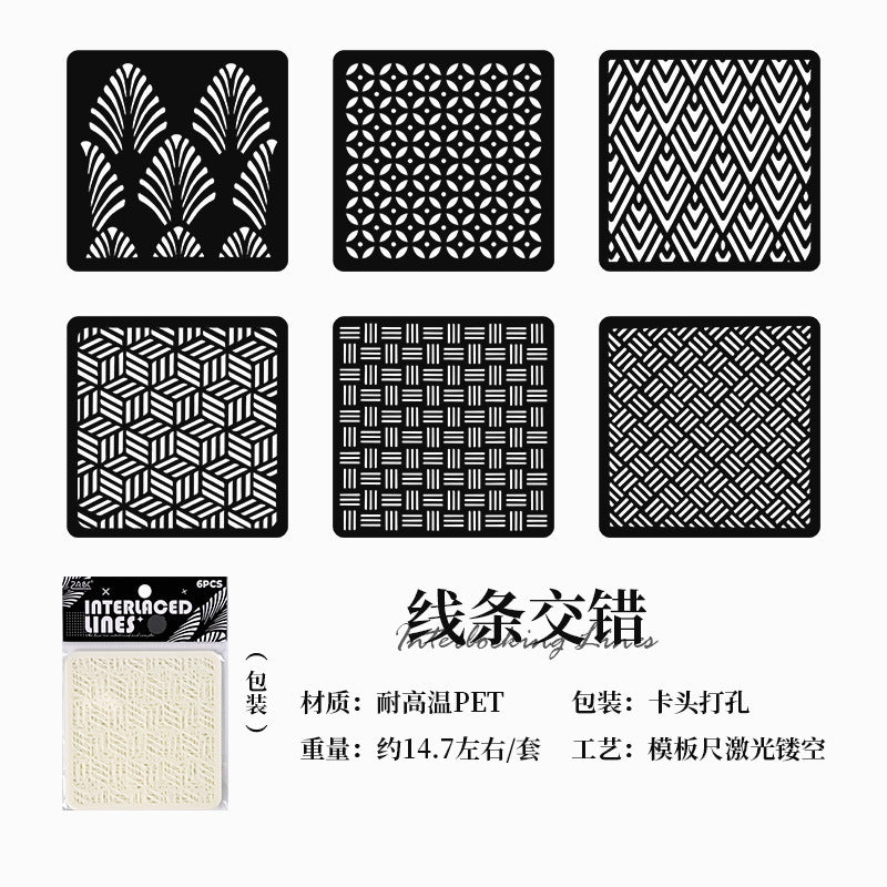 6pcs stencil (B092310)