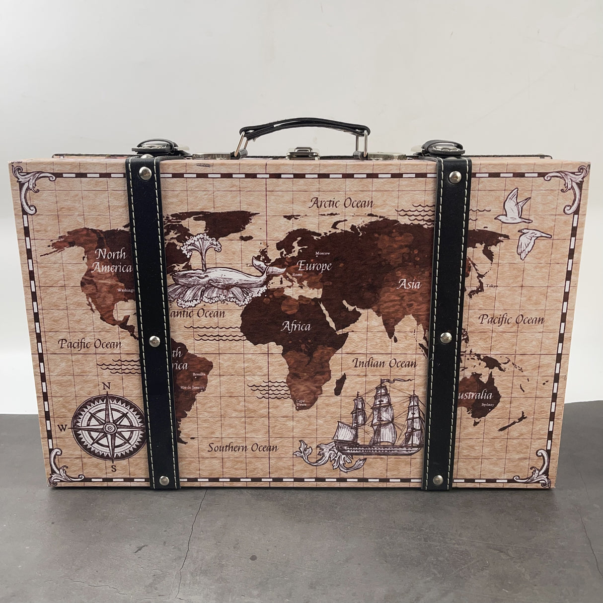 1 wooden lether XXL size boutique suitcase (AUXXL120702)