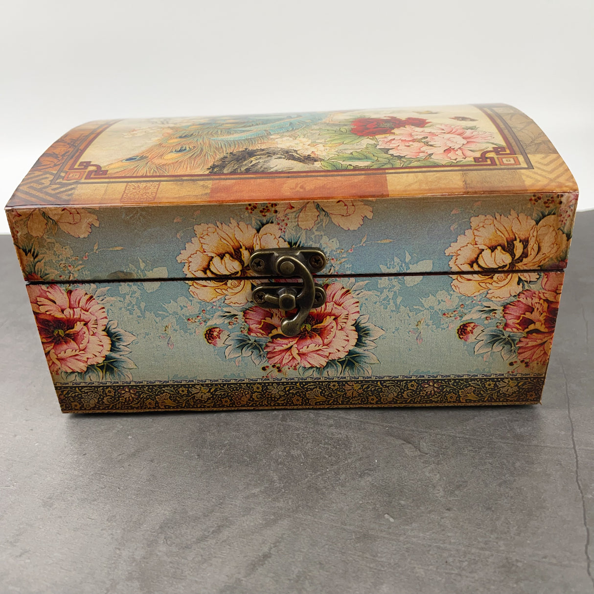 Peacock vintage wooden box(AUL120705)