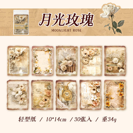 30pcs paper pack Rose Story (P081410)