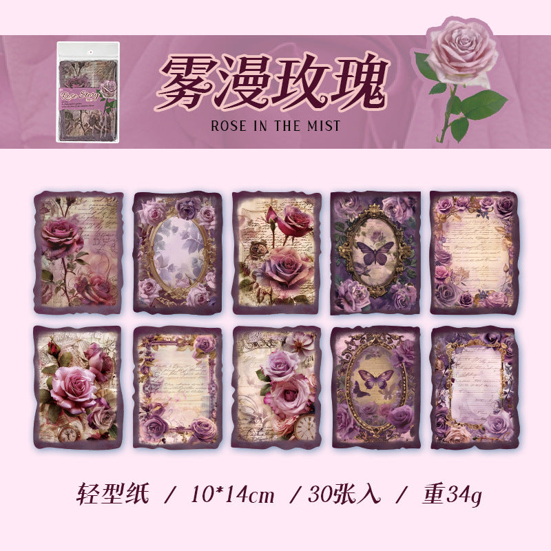 30pcs paper pack Rose Story (P081410)