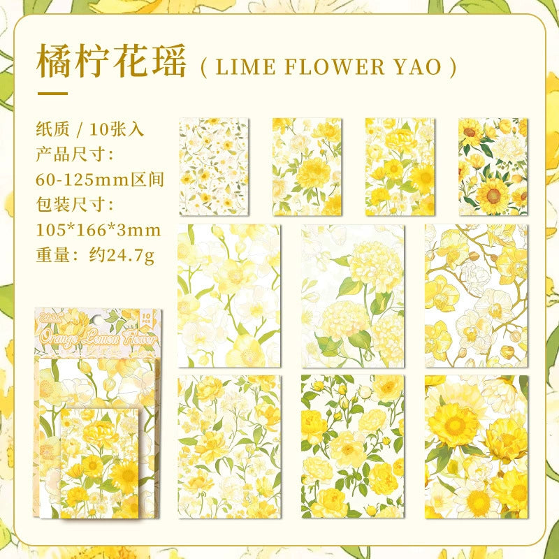 10pcs flower paper pack (P123104)