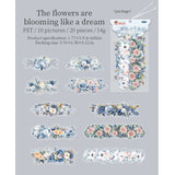 20 pcs sticker pack Encounter flowers (S07093)