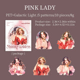 10pcs sticker pack shining beauty  S07125