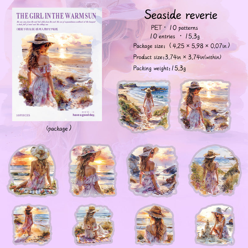 10pcs sticker book Warm sun(S07193)