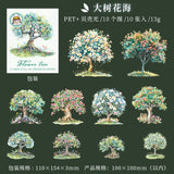 10pcs sticker pack Flower tree（S07196）