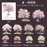 10pcs sticker pack Flower tree（S07196）