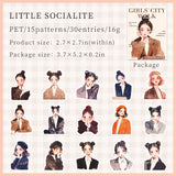 30pcs sticker pack Girls walk (S07197)