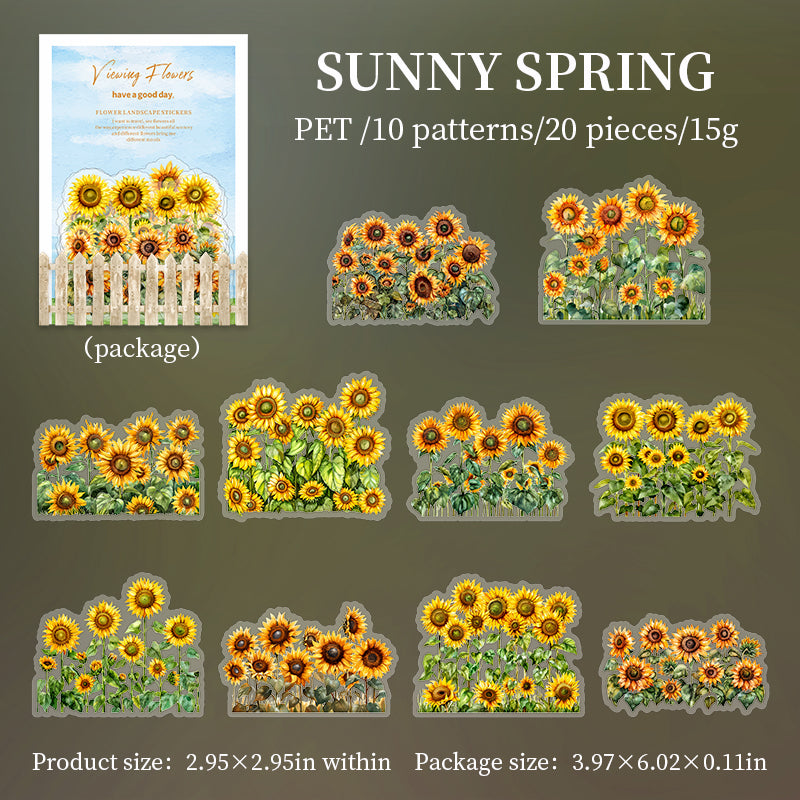 20pcs sticker pack Viewing Flowers(S07198)