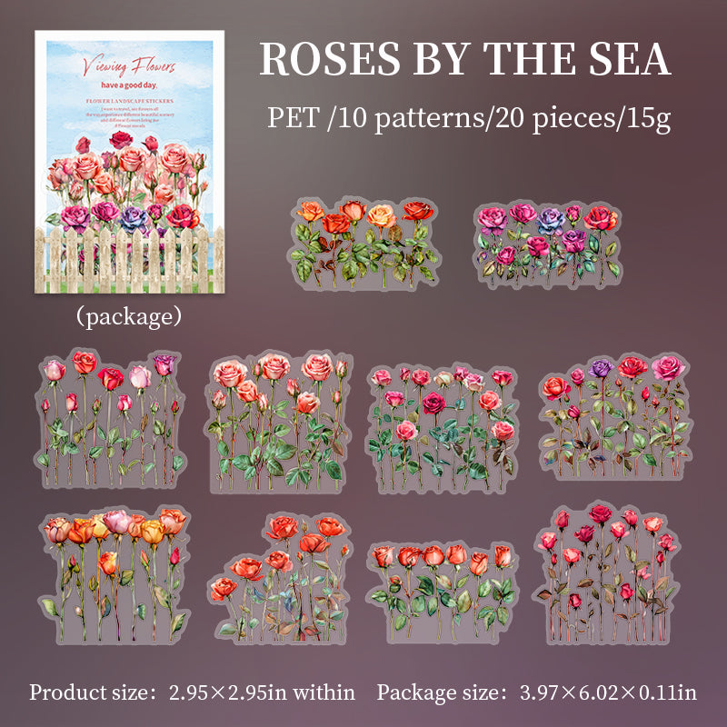 20pcs sticker pack Viewing Flowers(S07198)