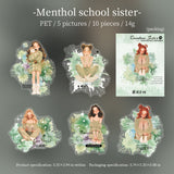 10pcs sticker pack Rainbow Sister(S072304)