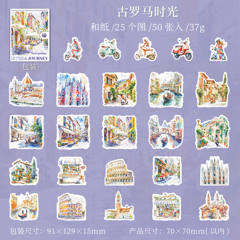 50pcs sticker box Going Trip (S080905)