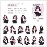 30pcs sticker pack Fell into Flowers girl (S080910)