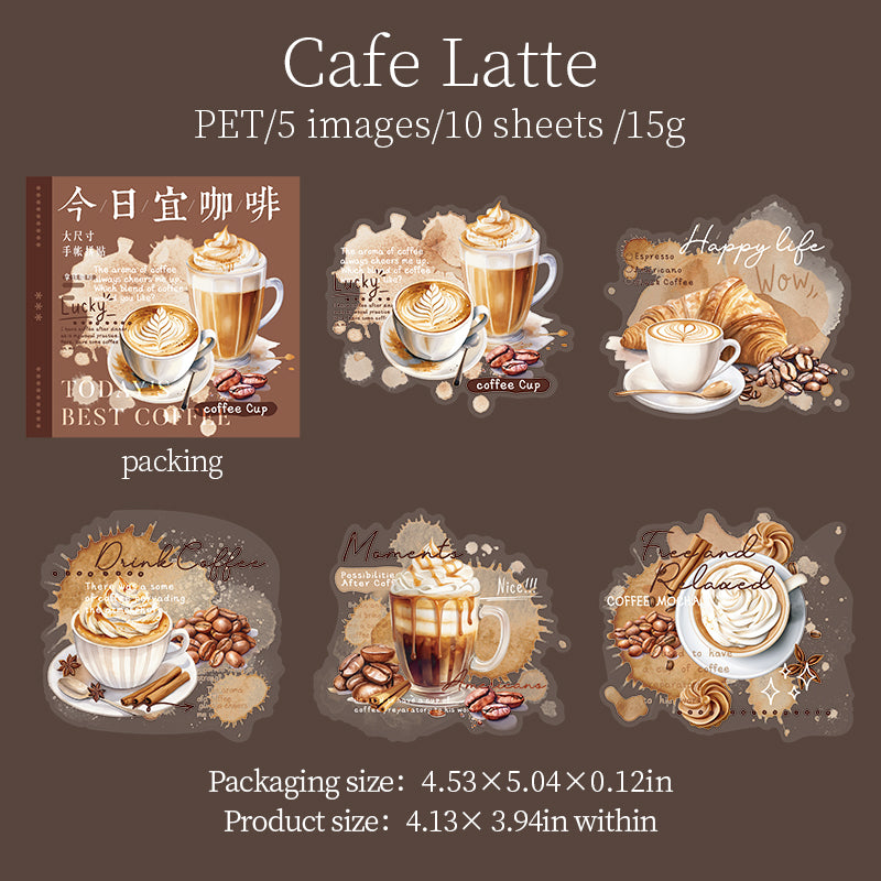 10pcs sticker pack Today Coffee (S081301)