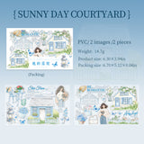 2pcs transfer sticker pack Her Courtyard (S081304)