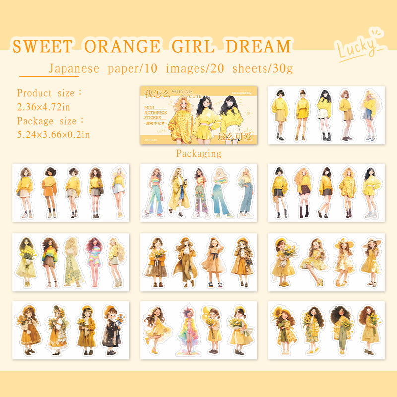 20 pcs  sticker book cute series mini pre-cut (TZB07183)