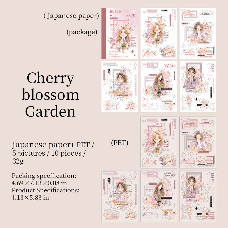 10pcs sticker book hidden romance (TZB07091)