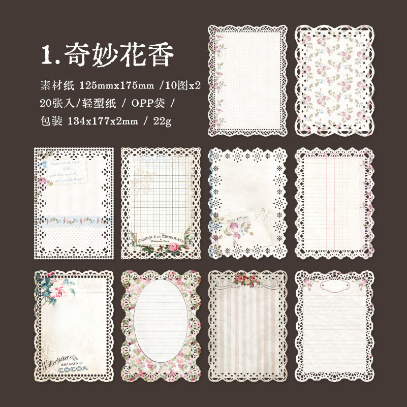 20pcs lace paper Finger Year（p080101）