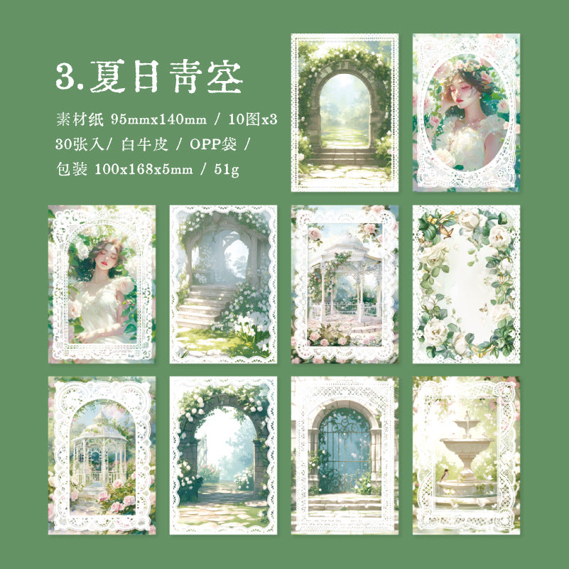 30pcs lace paper Collecting Romance (p080104)