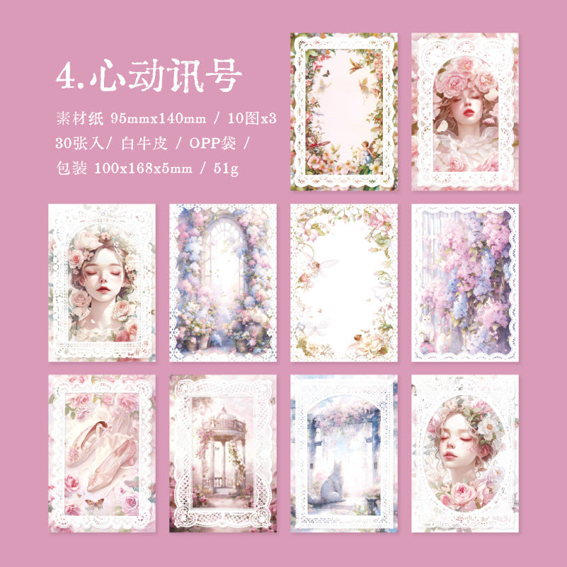 30pcs lace paper Collecting Romance (p080104)