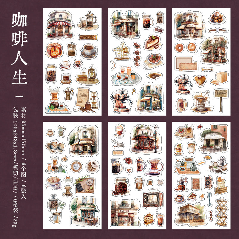 6pcs Grocery Store sticker pack (s072802)